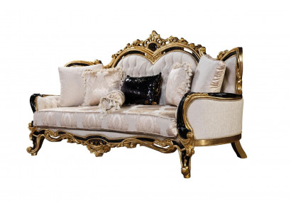 Chesterfield 3 Sitzer Designer Sofa Luxus Polster Sofas Couchen Stoff Textil Neu