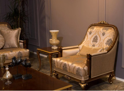 Möbel Stühle Design Sessel Textil Wohnzimmer Luxus Design Barock Rokoko
