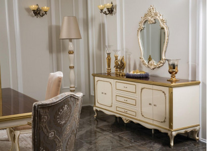 Italienische Möbel Kommode Gold Barock Rokoko Sideboard Kommoden Holz