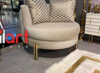 Sessel Sitz Sitzer Design Wohnzimmer Polster Holz Polster Moderne Luxus Beige