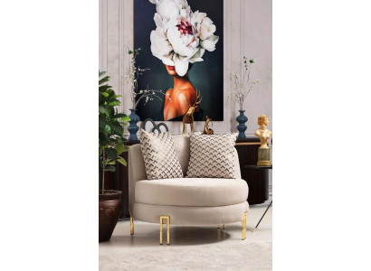 Sessel Polster Sitzer Design Couch Sessel Relax Stoff Lounge Luxus Wohnzimmer