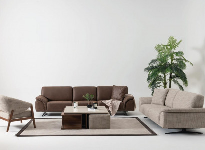 Sofagarnitur 3+3+1 Sitzer Couch Wohnlandschaft Garnitur Design Modern