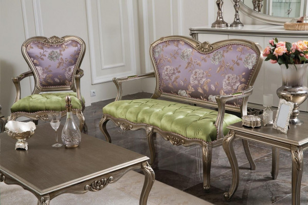 Sessel 1 Sitzer Grün Wohnzimmer Elegantes Möbel Luxus Chesterfield Neu
