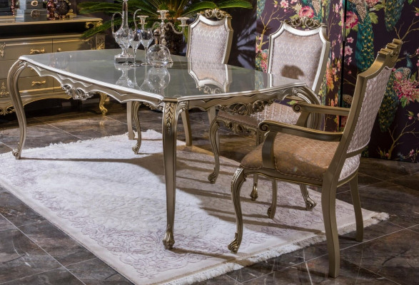 Esszimmer Set Essgruppe Klassische Barock Rokoko 4tlg Stuhl Garnitur 4x Stühle