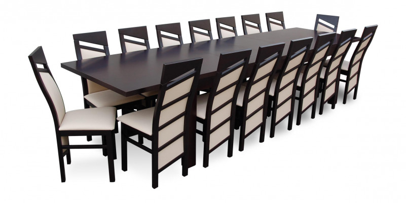 Design Esszimmer Garnitur Stuhl Set Tisch + 12Stühle Essgarnituren Tische Holz