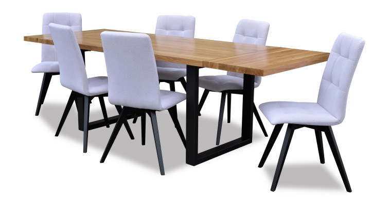 Komplett Set Esstisch + 6 Stühle Set Esszimmer HolzTische Ess Gruppe Tisch 7tlg