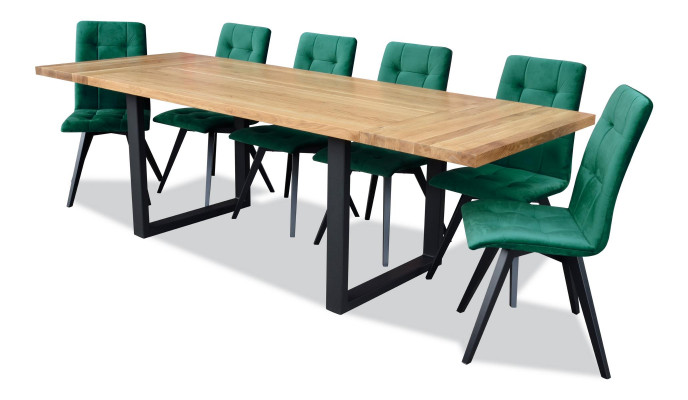 Design Ess Zimmer Stuhl Set Metall Tische Sessel 6x Stühle Tisch Garnitur 7tlg.