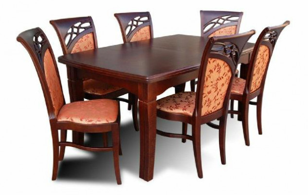 Designer Stühle Tisch Set Garnituren Komplett Wohnzimmer Dekor Esszimmer