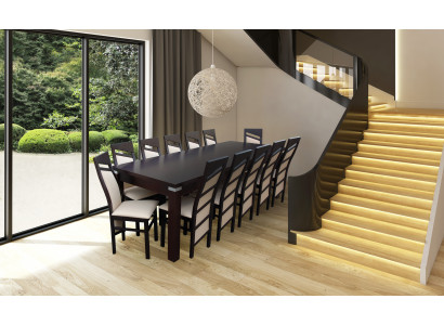 Design Esszimmer Garnitur Stuhl Set Tisch + 12 Stühle Essgarnituren
