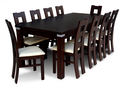Tische Essgruppe Tisch 10 Stühle Esszimmer Garnitur Stuhl Set Holz