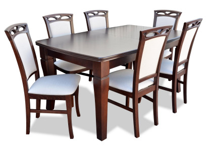 Esszimmer Holz Tische Essgruppe Set Stuhl Gruppe Neu Tisch 6 Design Stühle 7tlg