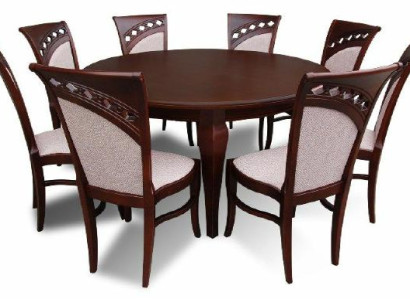 Moderne Esstisch Tisch Holz Esszimmer Garnitur 8x Stuhl Set Stühle 9 tlg. Set
