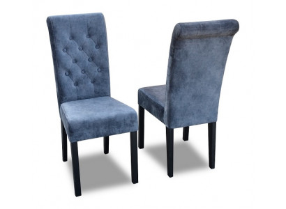 Exklusive x8 Blaue Chesterfield Sitzer Designer Stuhlgruppe Textil Sessel