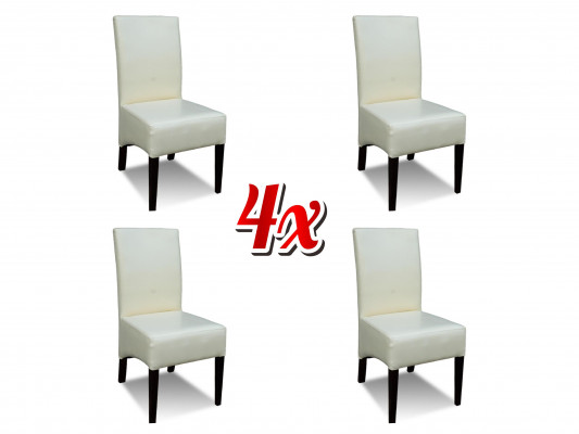 Weiß Sessel 4x Luxus Klassischer Esszimmer Stuhl Stühle Sitz Modern Massiv Holz