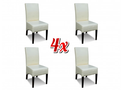 Weiß Sessel 4x Luxus Klassischer Esszimmer Stuhl Stühle Sitz Modern Massiv Holz