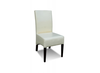 MASSIVHOLZ Weiß HOLZ DESIGNER LEDER STUHL ESSZIMMERSTUHL MODERN DEKORATIVE