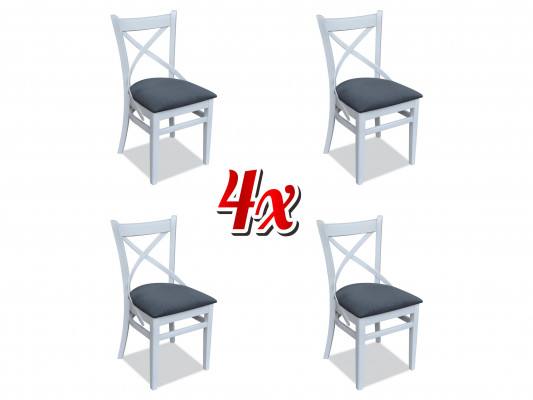 Design Stuhlset Gruppe Polsterung Textil 4x Stühle Möbel Luxus Lehn Stühle Neu