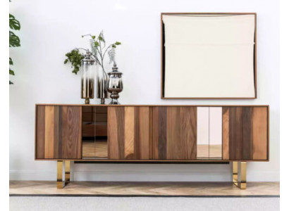 Sideboard Spiegel Schrank Design Luxus Wohnzimmer Modern Set Anrichte 2tlg