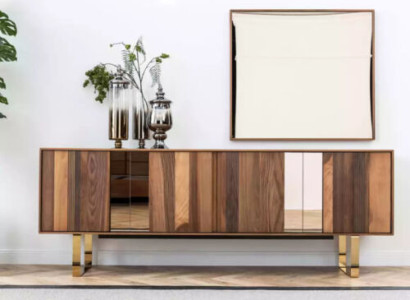 Sideboard Spiegel Schrank Design Luxus Wohnzimmer Modern Set Anrichte 2tlg