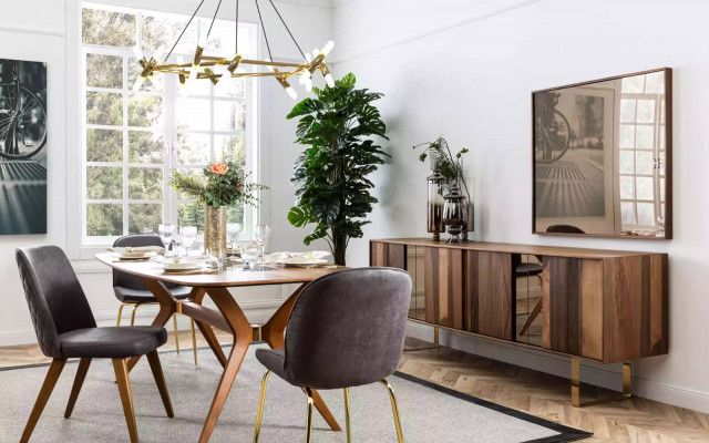 Sideboard Spiegel Schrank Design Luxus Wohnzimmer Modern Set Anrichte 2tlg