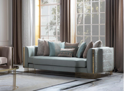 Turkis Couch Dreisitzer Couchen Möbel Sofa Elegante Villen Einrichtung