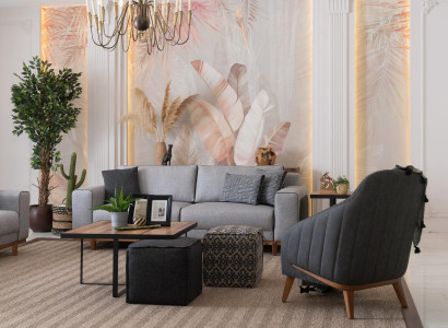 Sofagarnitur Couch Polster Dreisitzer Couchen 3+1 Sofagarnitur Wohnzimmer