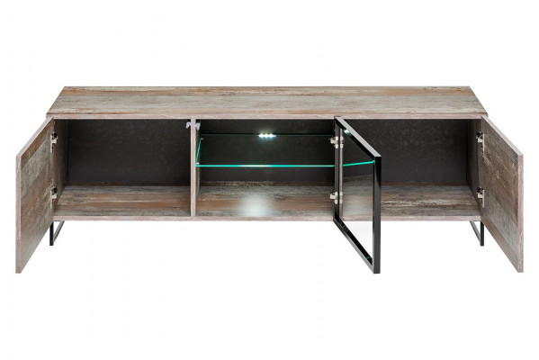Design Wohnwand TV-Ständer 2x Vitrine rtv Lowboard Einrichtung Set 5 tlg