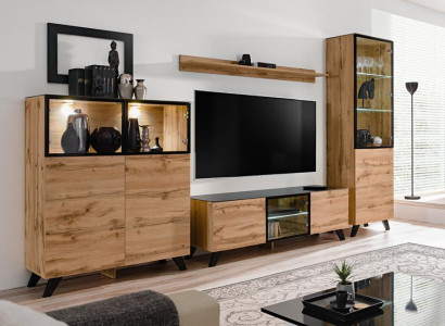 Wohnzimmer Modern Set Vitrine Kommode Wohnwände TV-Ständer Design Neu