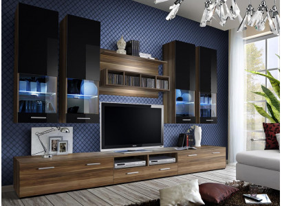 Design Wohnwand TV Ständer 4x Wandschrank Lowboard Wandregal Luxus Möbel