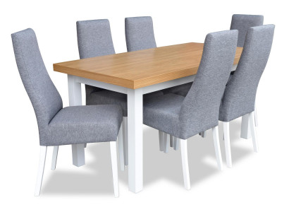 Esszimmer Komplett Garnitur Tisch 4x Stuhl Set 7tlg. Esstisch Holz Essgruppe Neu