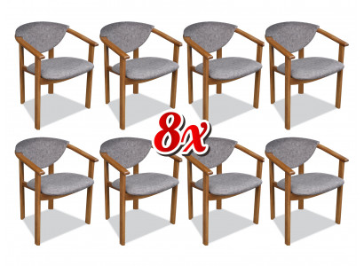 Set Garnitur Sitz Polster Wohnzimmer Design Ess Stuhl Zimmer Gruppe 8x Stühle