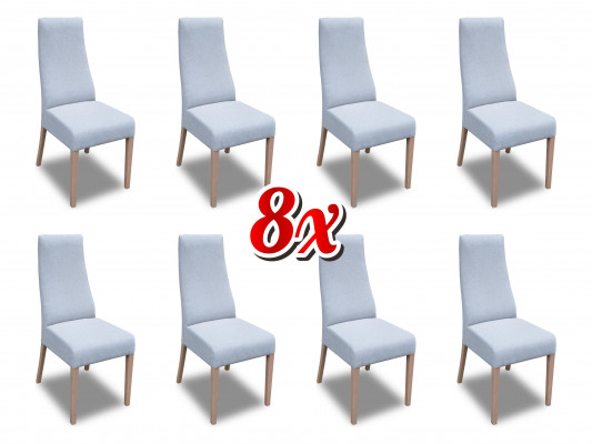Esszimmer 8x Stühle Stuhl Set Sessel Küche Neu Design Polster Leder Textil Möbel