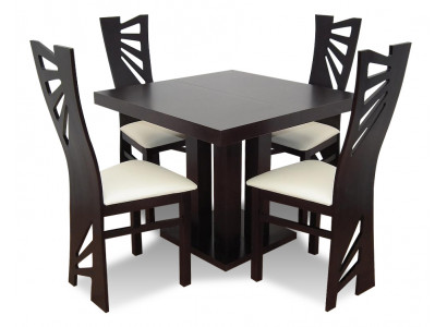 Stuhl Set Tisch + 4 Stühle Garnituren Wohnzimmer Esszimmer Ausziehbar