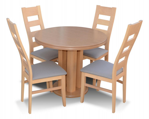 Esstisch 4 x Stühlen Esszimmer Set Essgruppe Holz Tisch 5tlg. Gruppe Garnitur