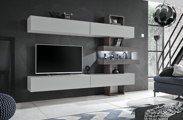Wohnzimmer Komplett Möbel rtv Lowboard Wohnwand Holz Designer Einrichtung