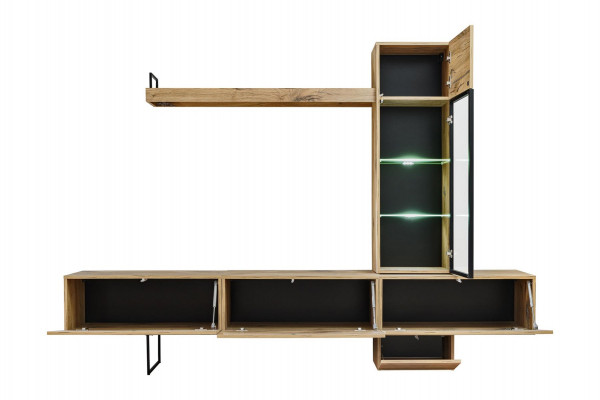 Wohnwand Designer Wohnzimmer Set Lowboard Wandregal TV-Ständer Neu Möbel
