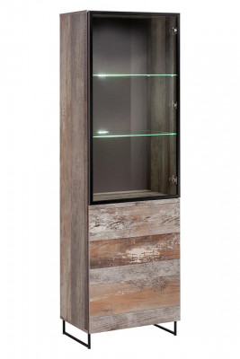 Vitrine Design Schrank Holz Moderne Neu Möbel Grau Holz Einrichtung
