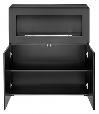 Kommode mit eingebautem Kamin Modern Designer Schrank Wohnzimmer