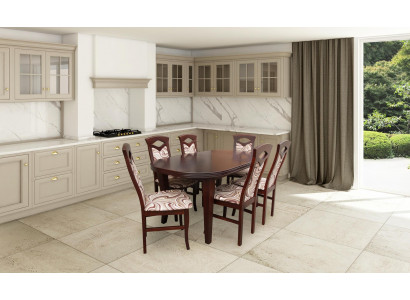 Moderne 7tlg. Esszimmer Garnitur Set Klassischer Tisch 6x Stühle Stuhl Gruppen