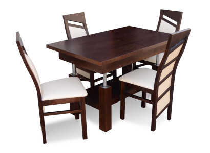 Design Esszimmer Set Garnitur 5tlg Holz Möbel Küchen 4x Stuhl Tisch Lehnstühle