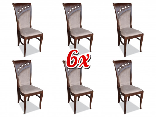 Garnitur Küchen Wohnzimmer Esszimmer Set Designer Stuhl Set 6x Stühle Polster