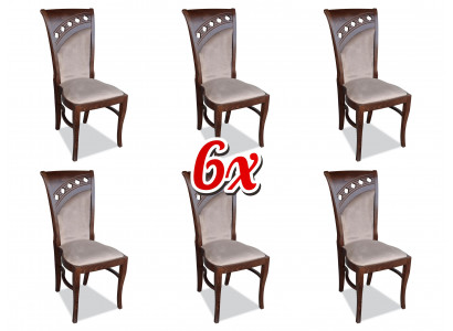 Garnitur Küchen Wohnzimmer Esszimmer Set Designer Stuhl Set 6x Stühle Polster