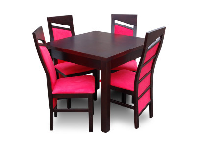 Lehnstühle Design Ess Tisch + 4 Stühle Set Garnitur Zimmer Gruppe 5 tlg. Tische