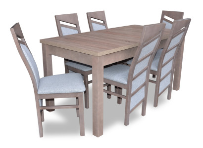 Esszimmer Garnitur Tisch + 6 Stühle Stuhl Set Essgarnituren Tische Essgruppe