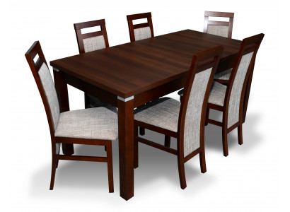 Design essgarnitur esstisch garnitur esszimmer tisch holz 6x stühle stuhl