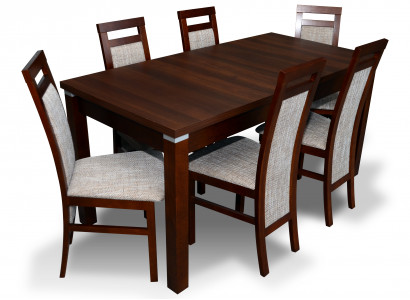 Design essgarnitur esstisch garnitur esszimmer tisch holz 6x stühle stuhl