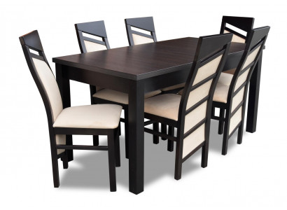 Komplette Esszimmer Garnitur Lehnstuhl Tisch 6x Stühle Luxus Essgruppe Set 7tlg
