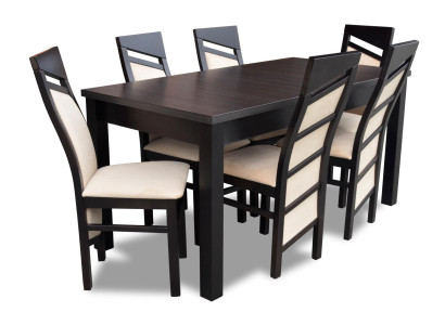 Komplette Esszimmer Garnitur Lehnstuhl Tisch 6x Stühle Luxus Essgruppe Set 7tlg