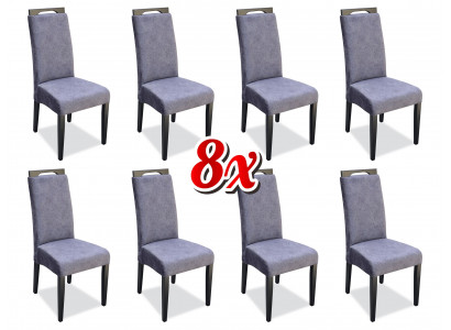 Esszimmer Stühle Stoff Set 8x Sessel Textil Stuhl Designer Holz Polster Möbel