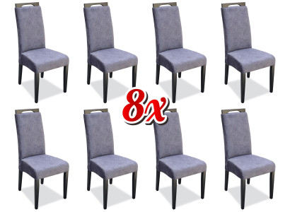 Esszimmer Stühle Stoff Set 8x Sessel Textil Stuhl Designer Holz Polster Möbel